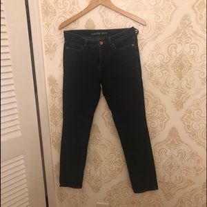Lands End LN mid rise skinny indigo slim jean 4